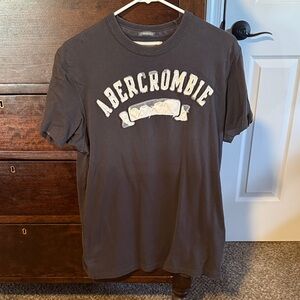 Vintage Abercrombie & Fitch Dark Gray Short Sleeve Logo Tee